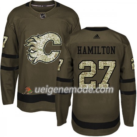 Herren Eishockey Calgary Flames Trikot Dougie Hamilton 27 Adidas 2017-2018 Camo Grün Authentic
